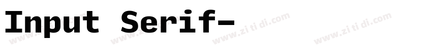 Input Serif字体转换